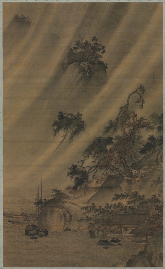 雨水意境配图:River Village in a Rainstorm